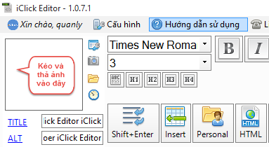 iClick Editor phần mềm soạn thảo bài viết dành cho seoer