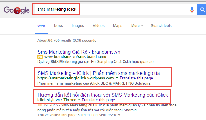 Phần mềm quảng bá message iClick