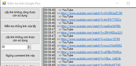 Thanh lọc đợt 1 link G+ và Youtube