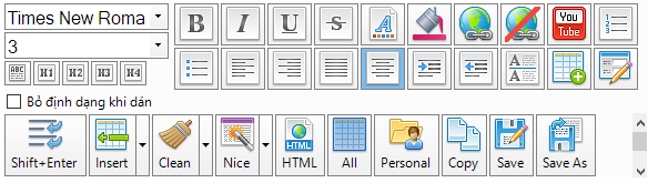 Công cụ viết bài đăng chuẩn seo iClick Editor HTML