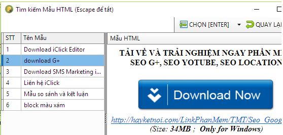 Trình soạn thảo nội dung chuẩn seo iClick Editor HTML