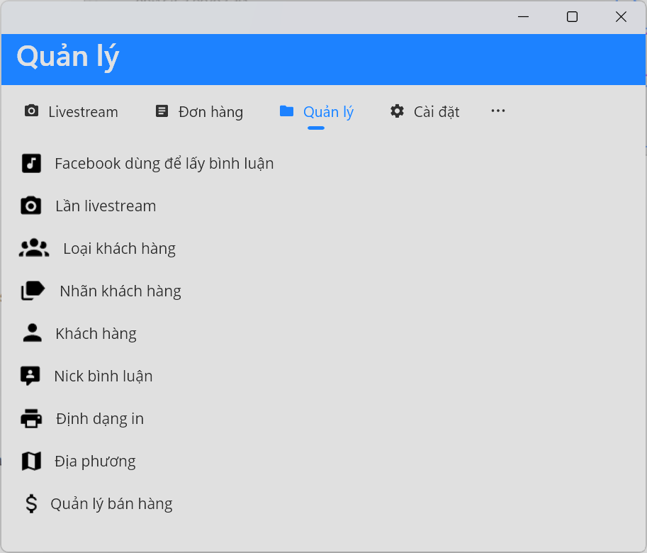Phần mềm in bình luận livestream Facebook
